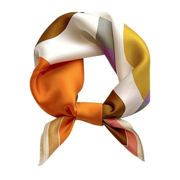 Circles Mulberry Silk Neck Scarf
